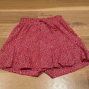 Red and white leopard print skort made by L Love.